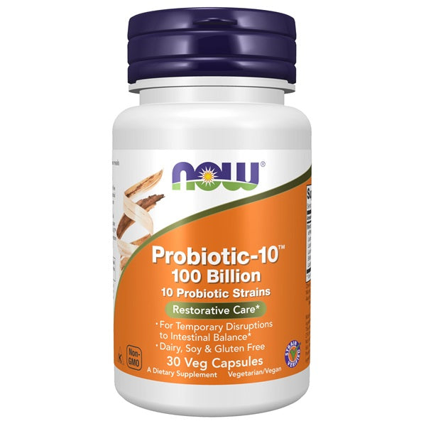 NOW PROBIOTIC-10 100 BILLION 30 VEG CAP