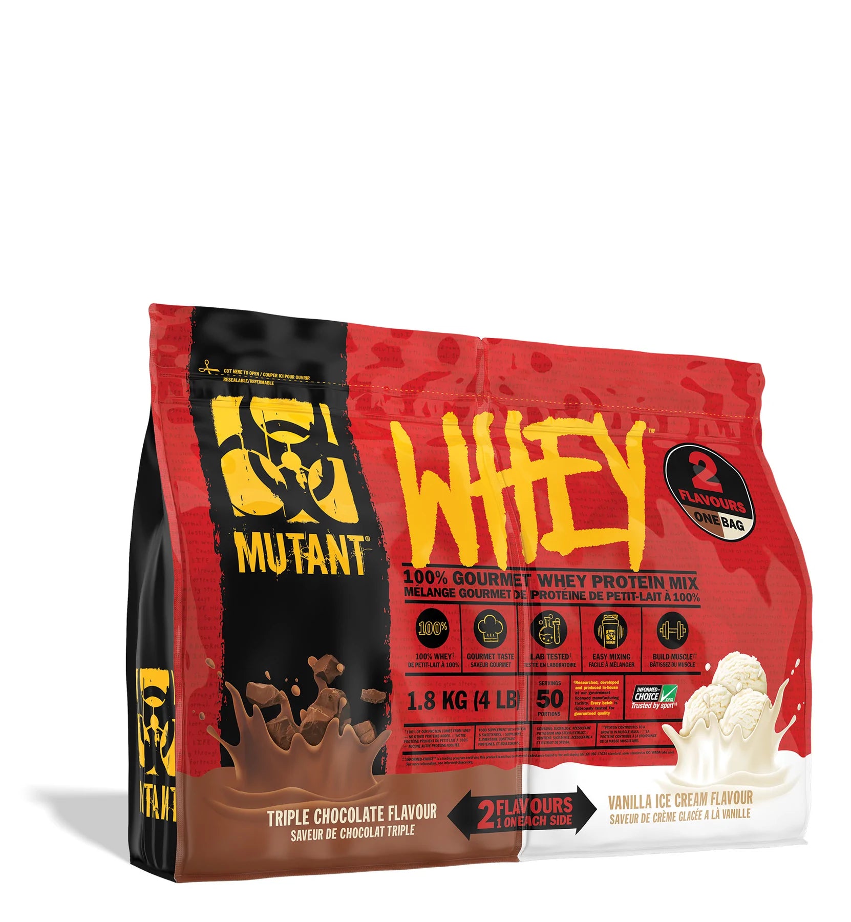 ‎MUTANT WHEY TRIPLE  CHOCOLATE&VANILLA ICE CREAM
