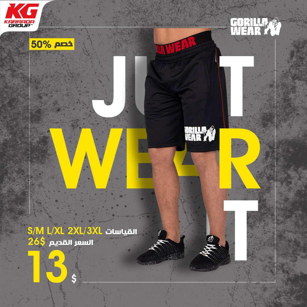 Gorilla Wear - California Mesh Shorts Black/Red
