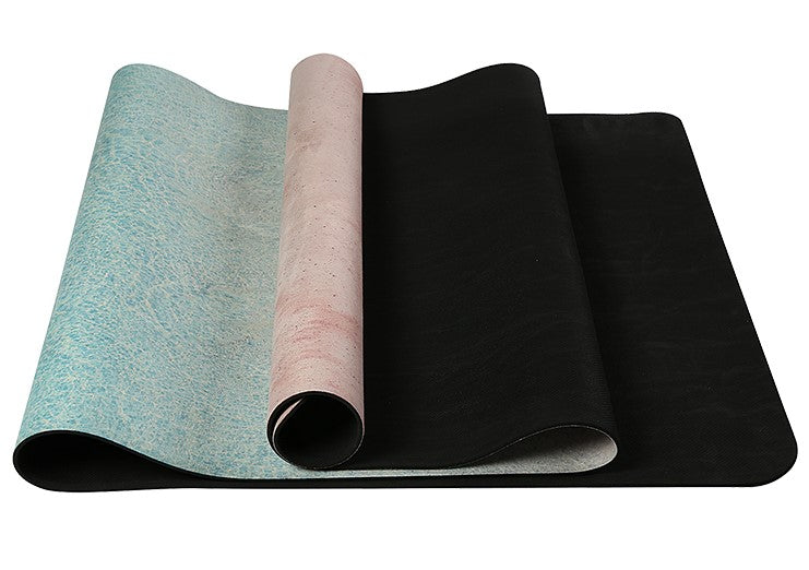 Suede rubber yoga Mat - بساط اليوغا المطاطي