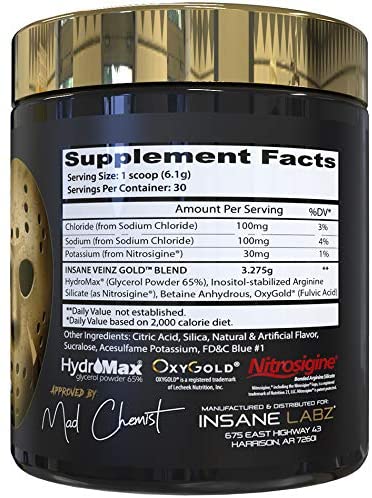 ‎‎INSANE LABZ - INSANE VEINZ GOLD | 30 Servings